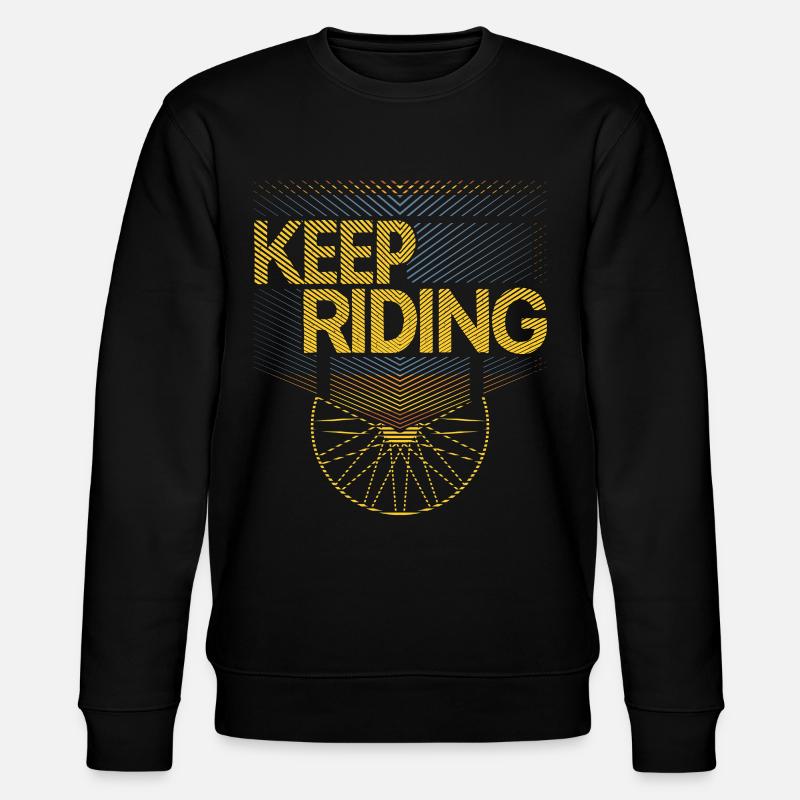 Keep Riding Cycling Pattern - Stanley/Stella CHANGER Unisex Organic Sweatshirt - black