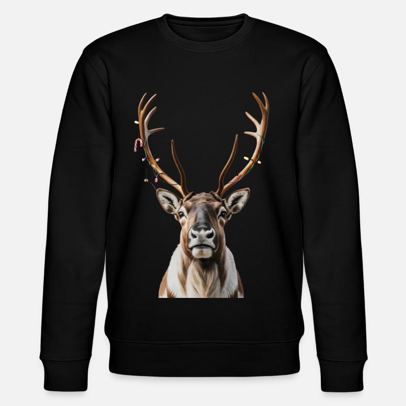 Cerf Rudolph Joyeux Noël doux - Sweat bio CHANGER Stanley/Stella Unisexe - noir