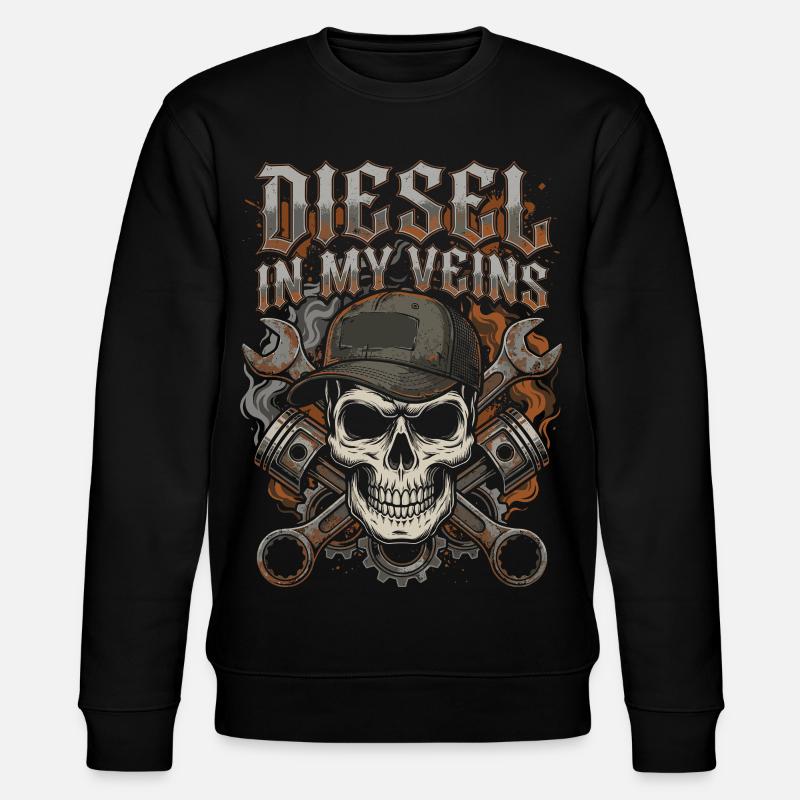 Mécanicien diesel, chauffeur de camion, routier. - Sweat bio CHANGER Stanley/Stella Unisexe - noir