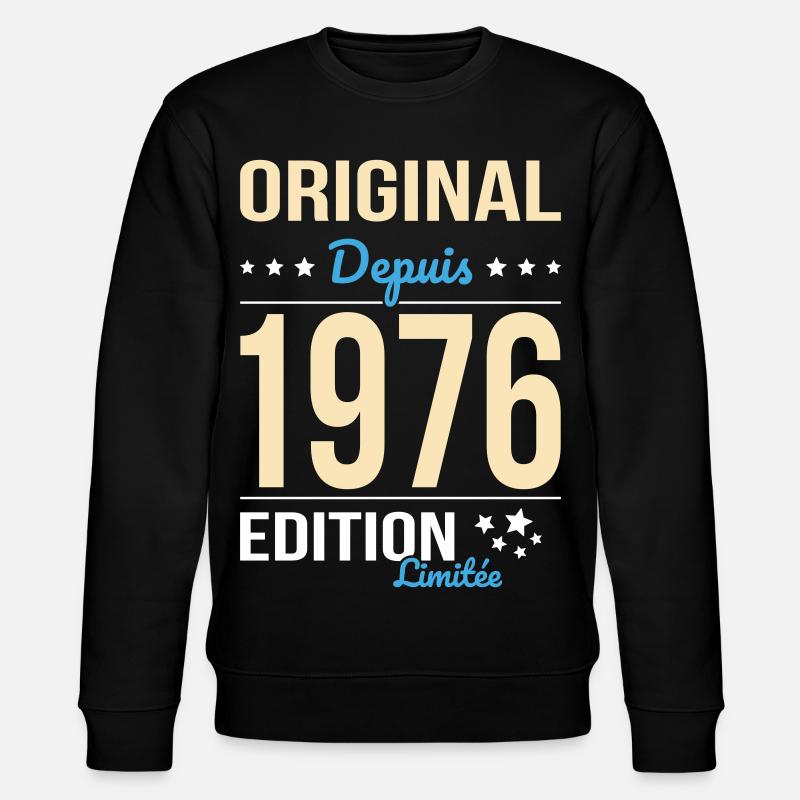 Original seit 1976 – 50-jähriges Jubiläum - Stanley/Stella Unisex Bio-Sweatshirt CHANGER  - Schwarz