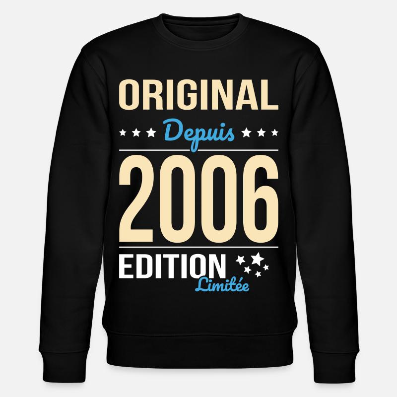 Original seit 2006 – 20-jähriges Jubiläum - Stanley/Stella Unisex Bio-Sweatshirt CHANGER  - Schwarz