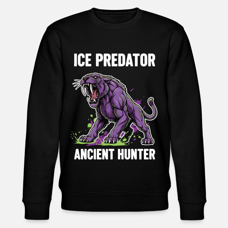 Smilodon Predator Ancient Hunter - Stanley/Stella CHANGER Unisex Organic Sweatshirt - black