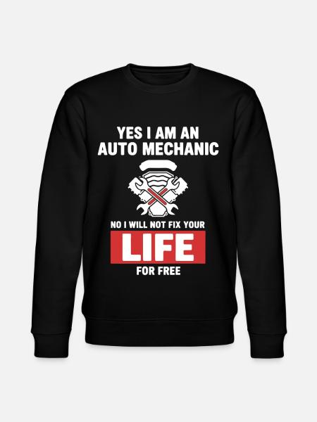 Mechanic Humor Repairs Not Life - Stanley/Stella CHANGER Unisex Organic Sweatshirt - black