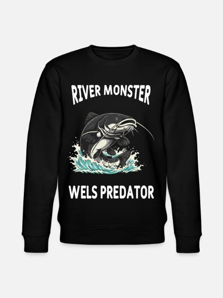 Fishing River Catfish - Stanley/Stella CHANGER Unisex Organic Sweatshirt - black