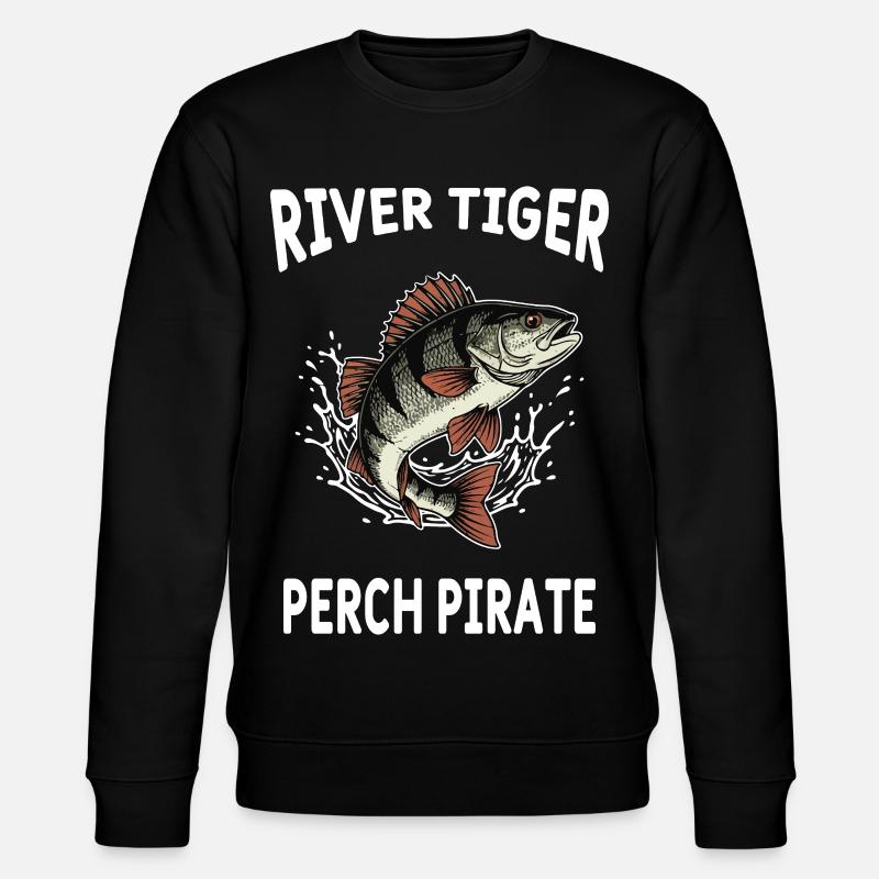 Pêche Rivière Perch River Tiger - Sweat bio CHANGER Stanley/Stella Unisexe - noir