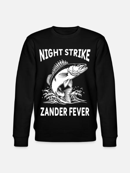 Fishing Sandre River Night Strike - Stanley/Stella CHANGER Unisex Organic Sweatshirt - black