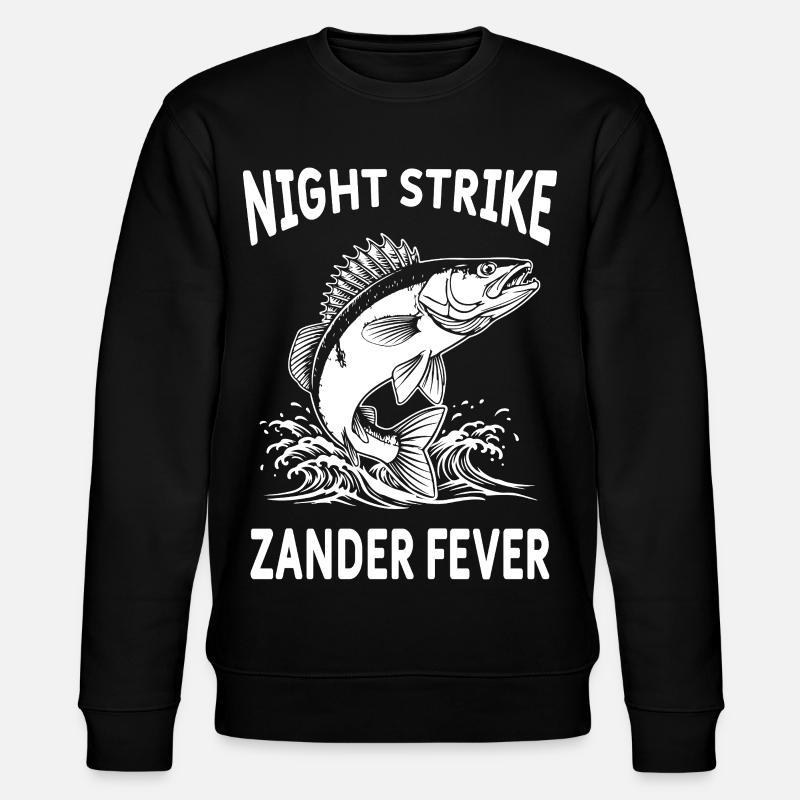 Fishing Sandre River Night Strike - Stanley/Stella CHANGER Unisex Organic Sweatshirt - black