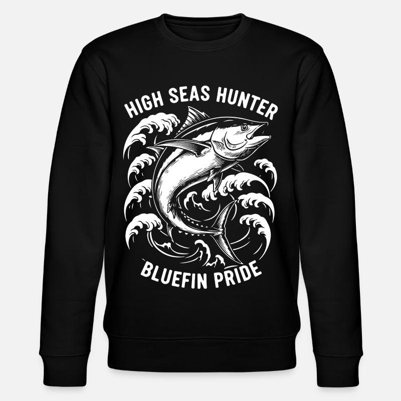 Seefischer Thunfisch-Blauflossenjäger - Stanley/Stella Unisex Bio-Sweatshirt CHANGER  - Schwarz