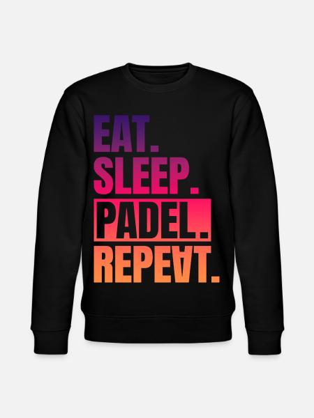 Eat Sleep Padel Repeat - Stanley/Stella Unisex Bio-Sweatshirt CHANGER  - Schwarz