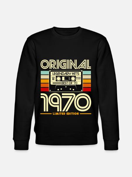 Original 1970 Limited Edition Cassette - Stanley/Stella CHANGER Unisex Organic Sweatshirt - black