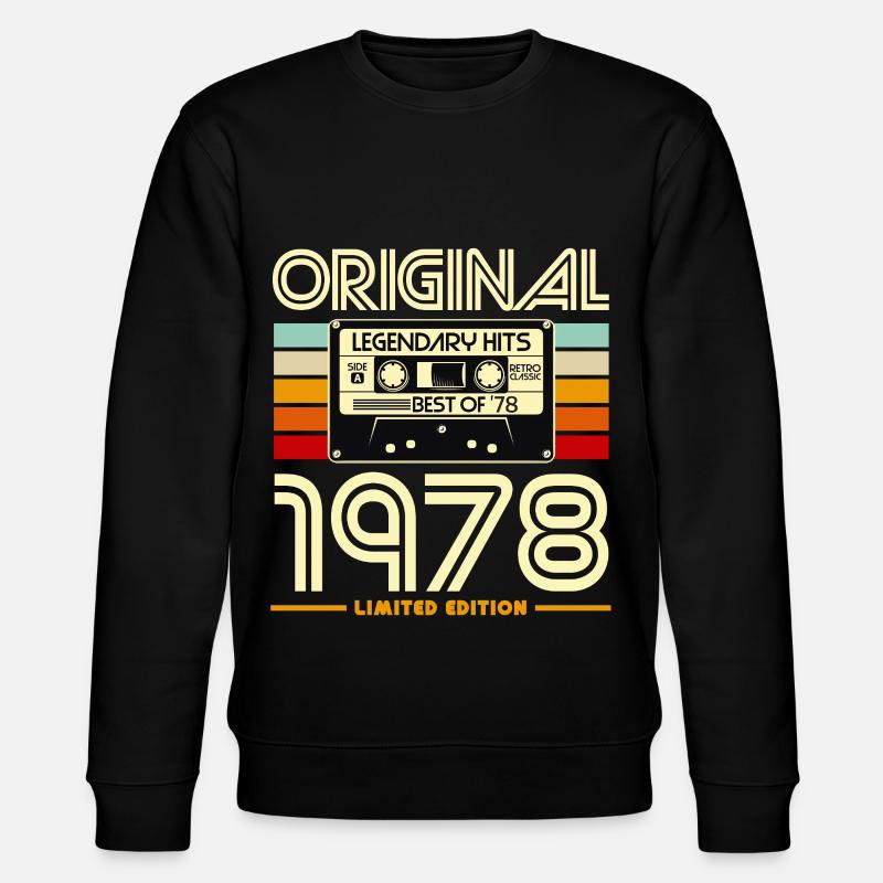 Original 1978 Limited Retro Cassette - Stanley/Stella CHANGER Unisex Organic Sweatshirt - black