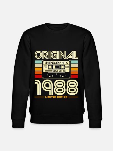 Original 1988 Limited Edition Cassette - Stanley/Stella CHANGER Unisex Organic Sweatshirt - black