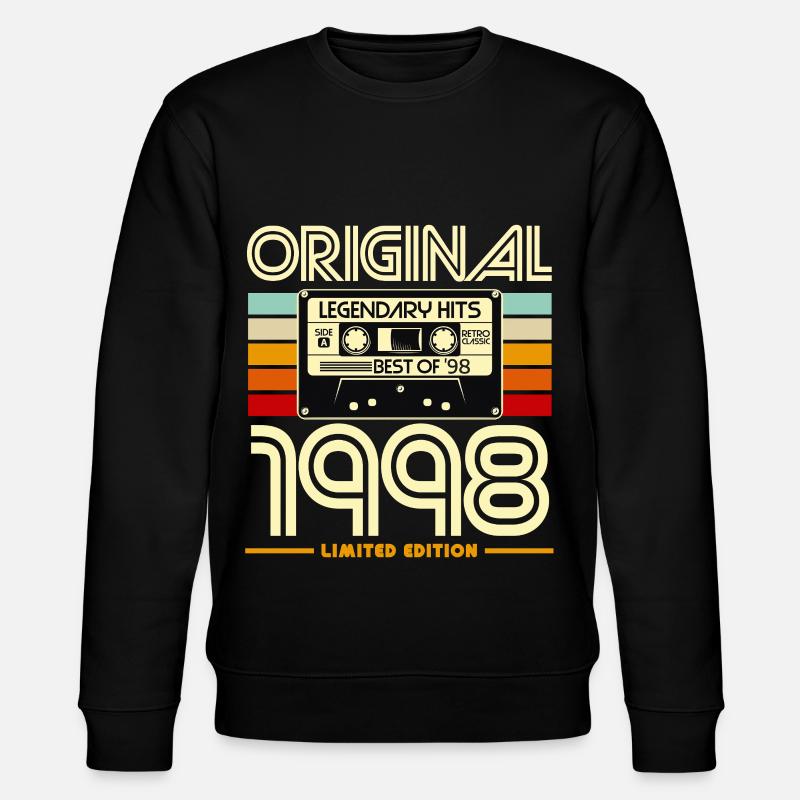 Originale Retro-Kassette von 1998 - Stanley/Stella Unisex Bio-Sweatshirt CHANGER  - Schwarz