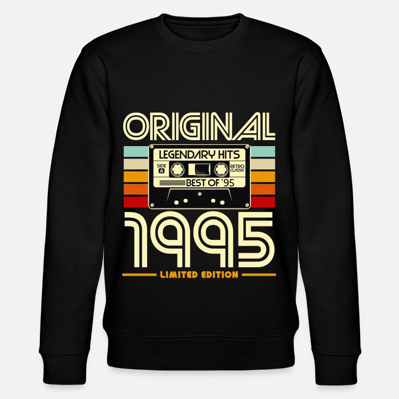 Original 1995 Retro Cassette - Stanley/Stella CHANGER Unisex Organic Sweatshirt - black