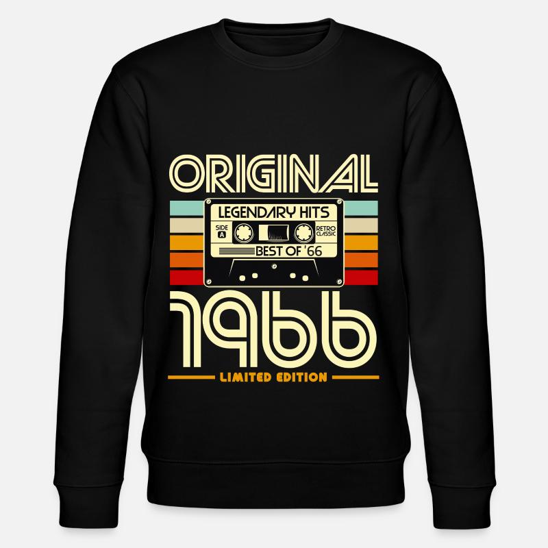 Originalkassette Retro von 1966 - Stanley/Stella Unisex Bio-Sweatshirt CHANGER  - Schwarz