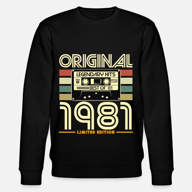 Original-Kassette von 1981 - Stanley/Stella Unisex Bio-Sweatshirt CHANGER  - Schwarz