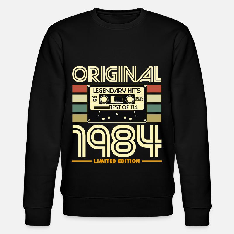 Original-Hits 1984 Retro Limited Edition - Stanley/Stella Unisex Bio-Sweatshirt CHANGER  - Schwarz