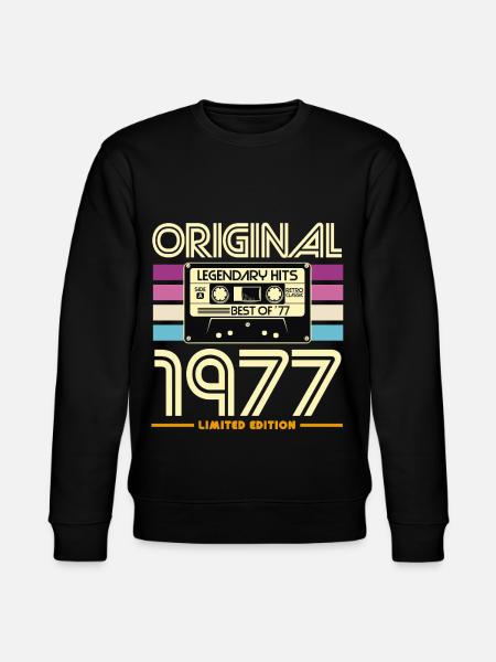 Original 1977 Retro Cassette - Stanley/Stella CHANGER Unisex Organic Sweatshirt - black