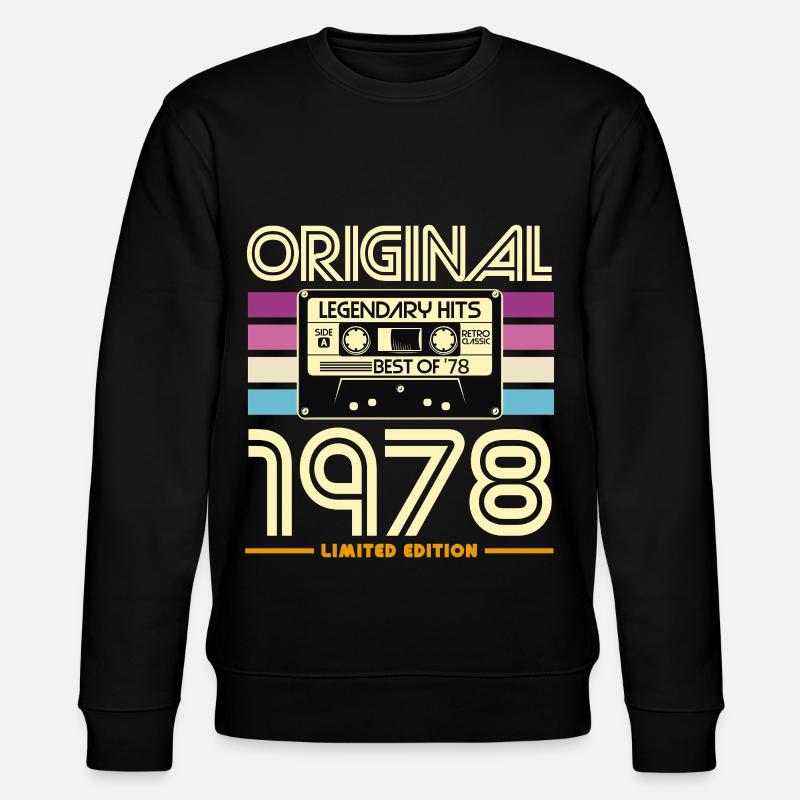 Originale limitierte Edition von 1978 - Stanley/Stella Unisex Bio-Sweatshirt CHANGER  - Schwarz