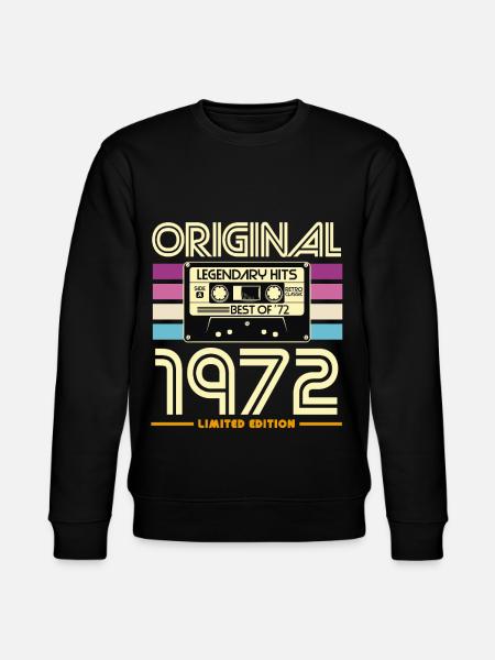 Original 1972 Cassette Retro - Stanley/Stella CHANGER Unisex Organic Sweatshirt - black