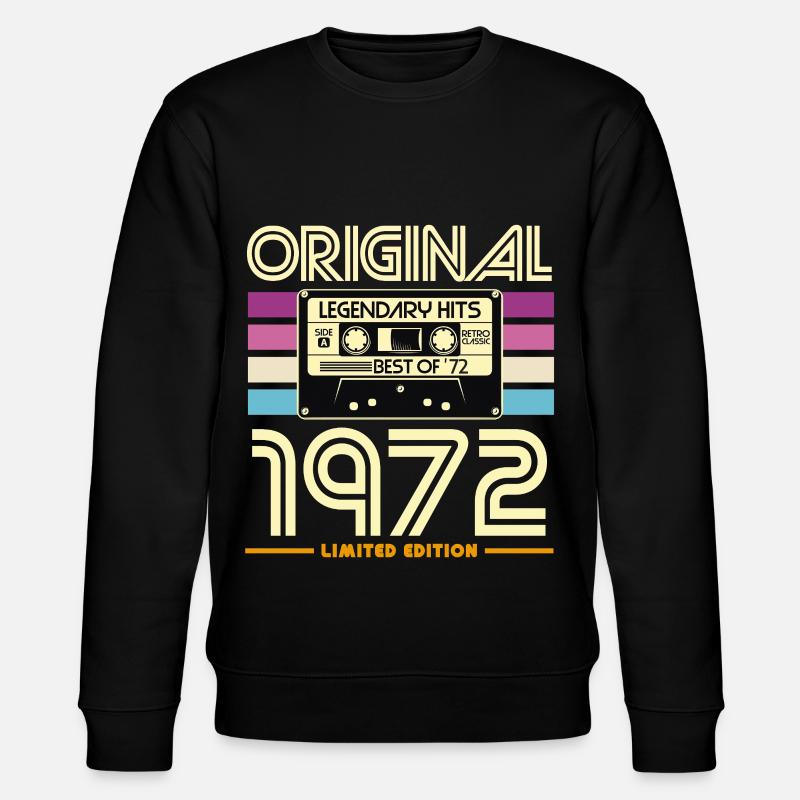 Original 1972 Cassette Retro - Stanley/Stella CHANGER Unisex Organic Sweatshirt - black