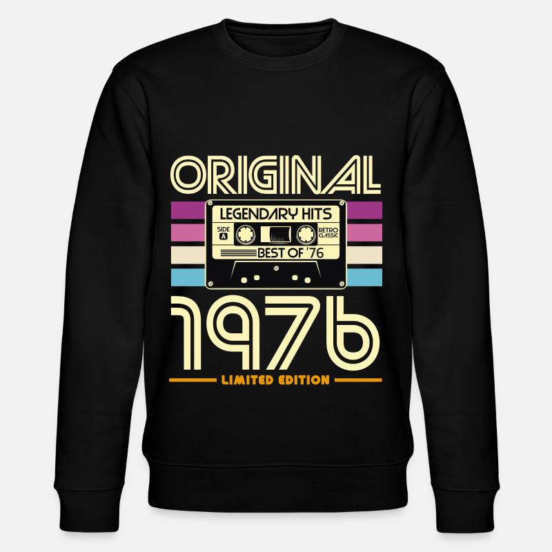 Cassette Retro 1976 Edition - Stanley/Stella CHANGER Unisex Organic Sweatshirt - black