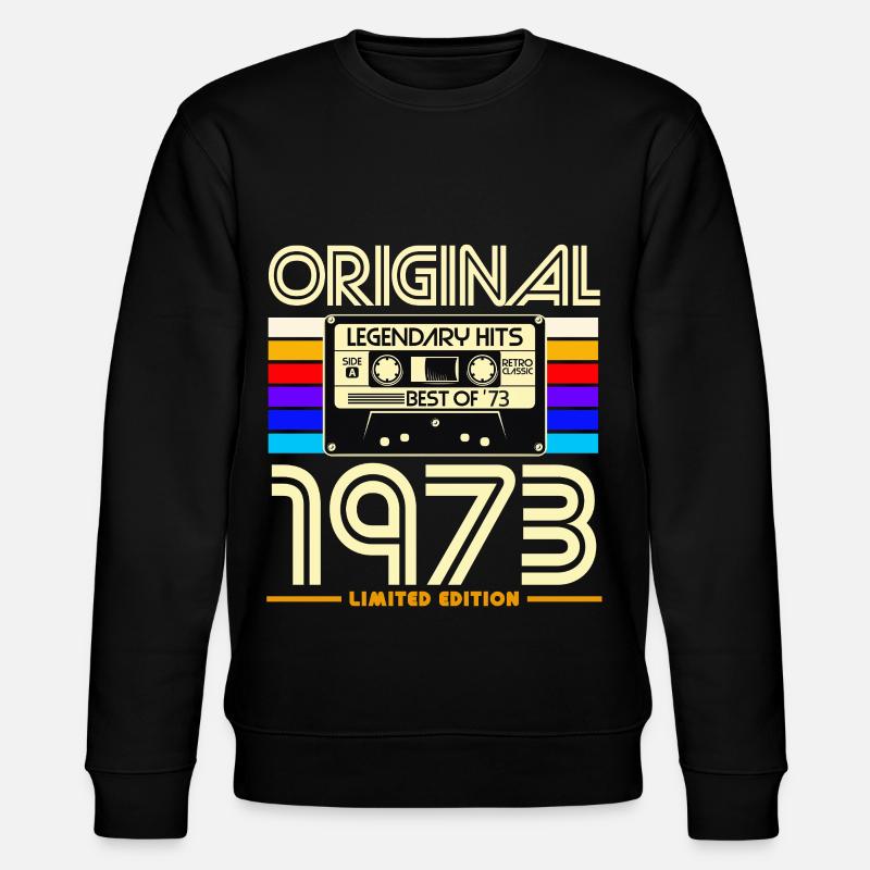 Original 1973 Retro Cassette - Stanley/Stella CHANGER Unisex Organic Sweatshirt - black