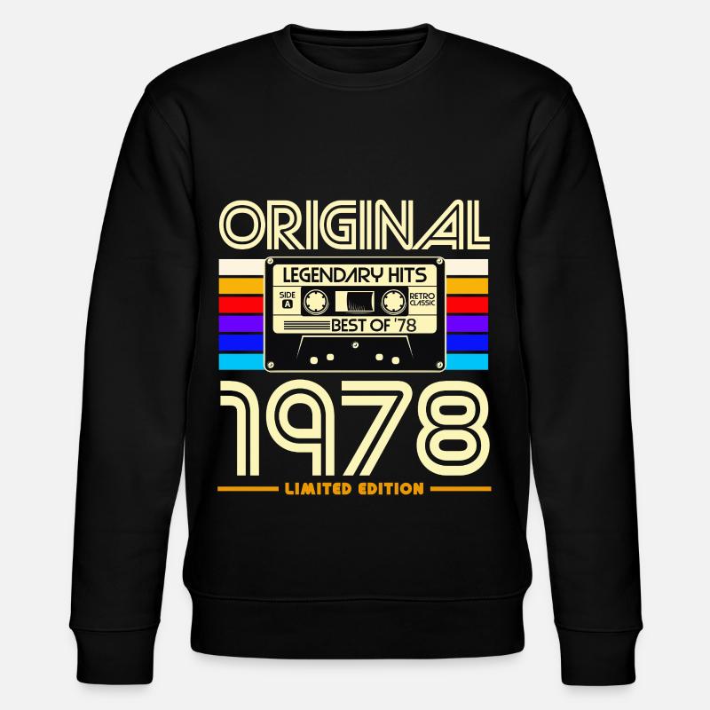 Original 1978 Cassette Retro - Sweat bio CHANGER Stanley/Stella Unisexe - noir