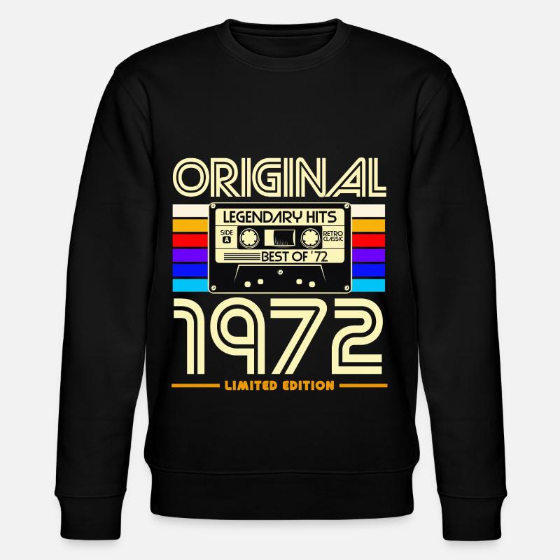1972 limitierte Kassette - Stanley/Stella Unisex Bio-Sweatshirt CHANGER  - Schwarz