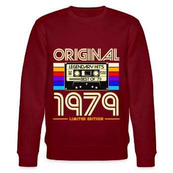 Originalausgabe von 1979 Vintage - Stanley/Stella Unisex Bio-Sweatshirt CHANGER  - Burgunderrot - Vorne - Nik (191cm) & Marisol (170cm)