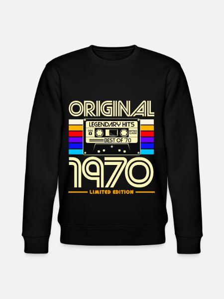 Original 1970's Cassette Retro Edition - Stanley/Stella CHANGER Unisex Organic Sweatshirt - black