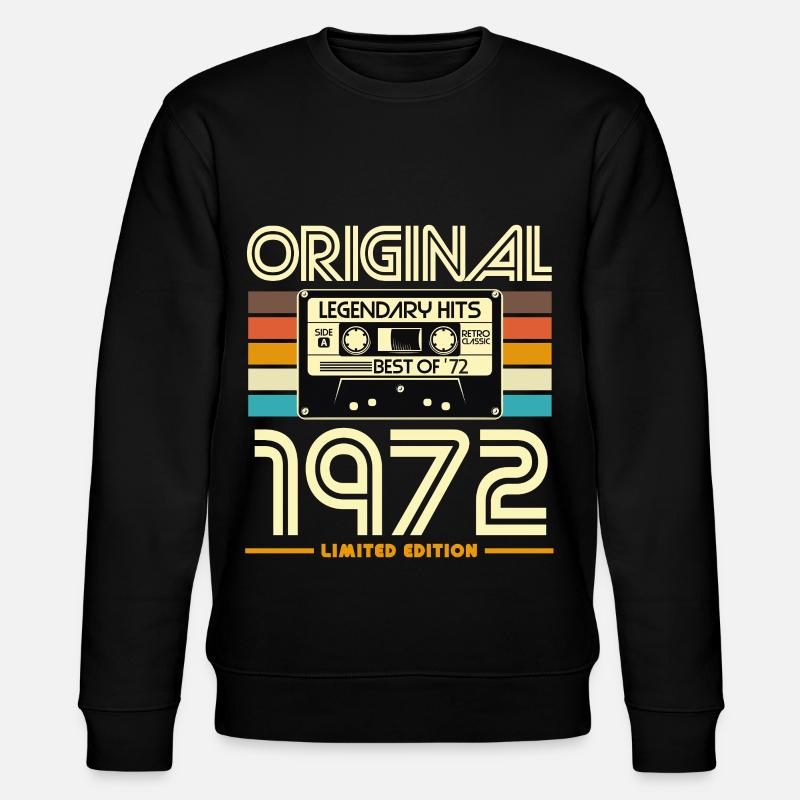 Originale limitierte Retro-Kassette von 1972 - Stanley/Stella Unisex Bio-Sweatshirt CHANGER  - Schwarz