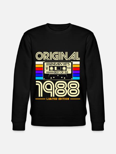 1988 Limited Edition Kassette - Stanley/Stella Unisex Bio-Sweatshirt CHANGER  - Schwarz