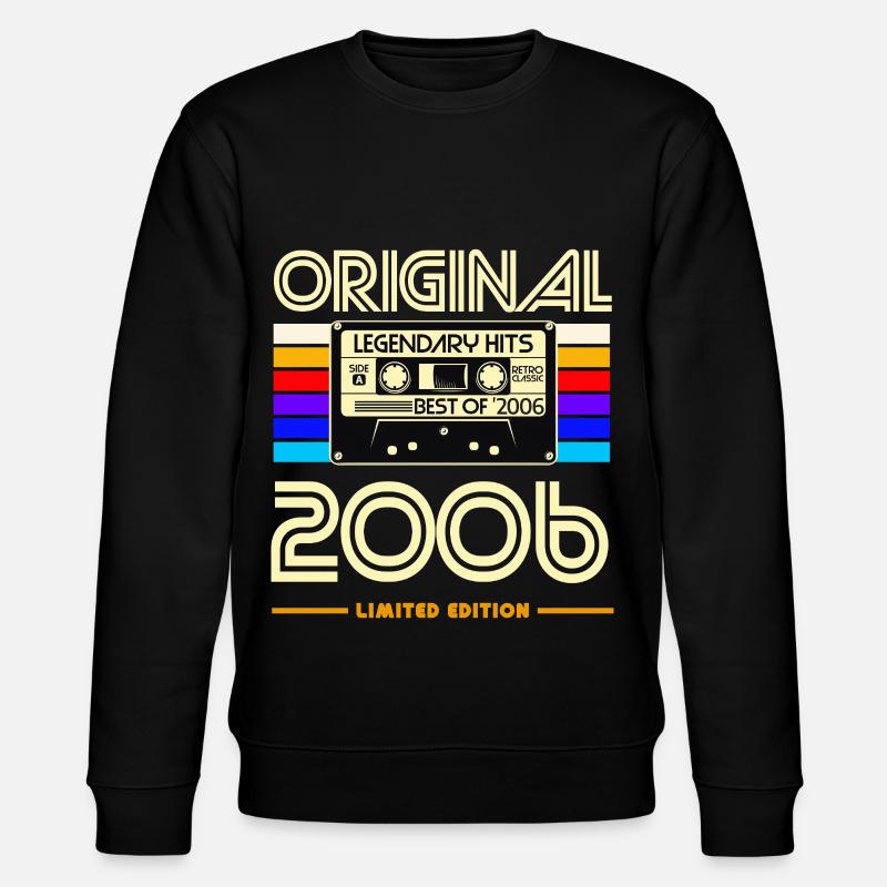 Original 2006 Retro Cassette - Stanley/Stella CHANGER Unisex Organic Sweatshirt - black