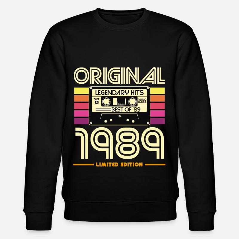 Originale Retro-Kassette von 1989 - Stanley/Stella Unisex Bio-Sweatshirt CHANGER - Schwarz