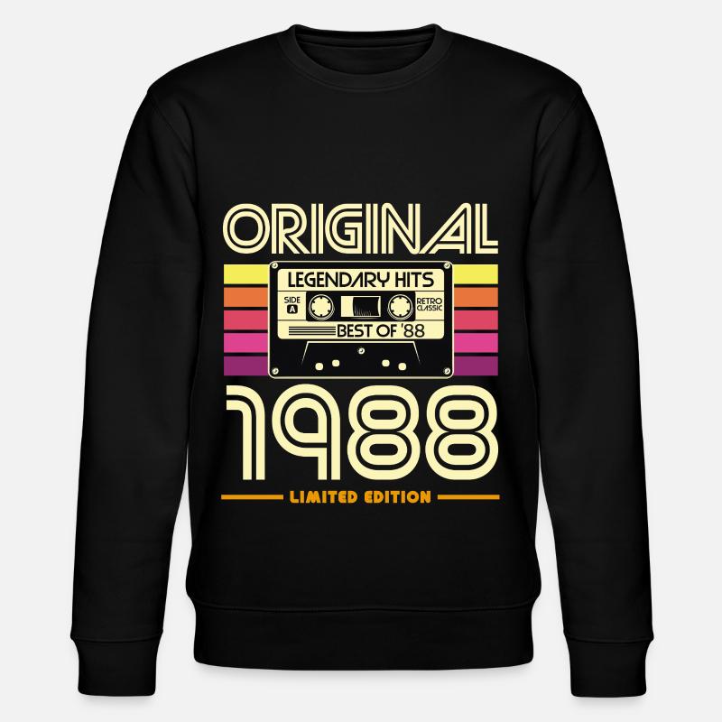 Kassette 1988 Edition Retro - Stanley/Stella Unisex Bio-Sweatshirt CHANGER  - Schwarz