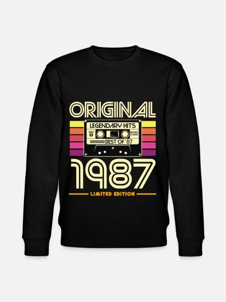 Original 1987 Cassette Retro - Stanley/Stella CHANGER Unisex Organic Sweatshirt - black
