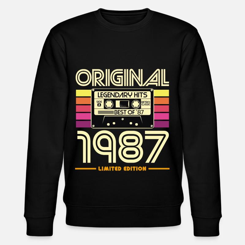 Originalkassette von 1987 Retro - Stanley/Stella Unisex Bio-Sweatshirt CHANGER  - Schwarz