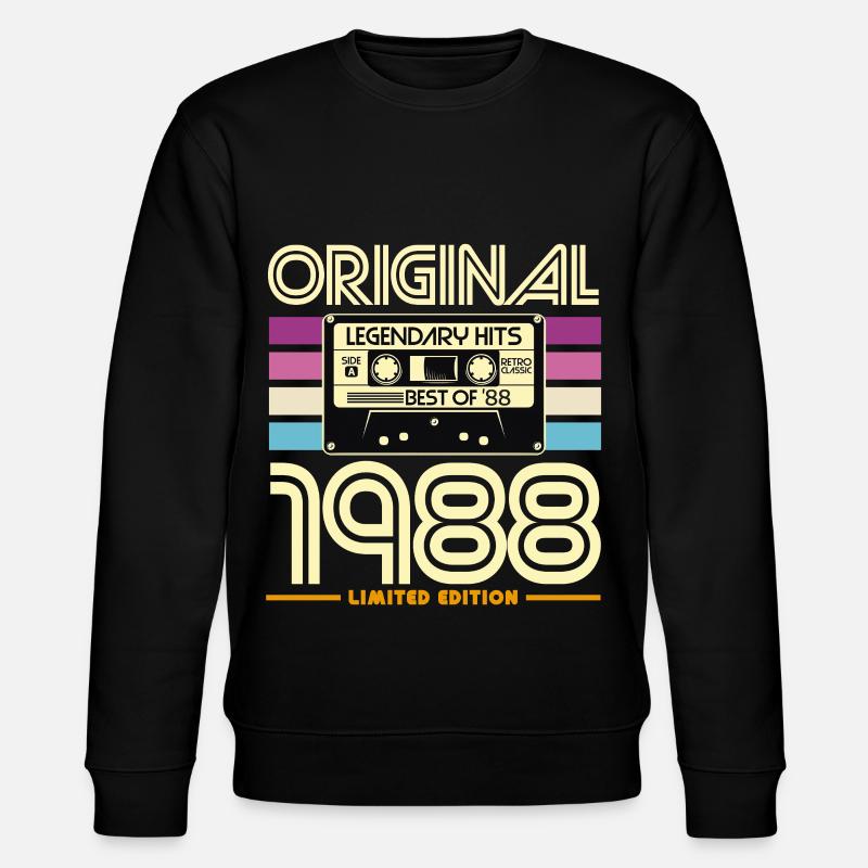 Original 1988 Cassette Rétro - Sweat bio CHANGER Stanley/Stella Unisexe - noir