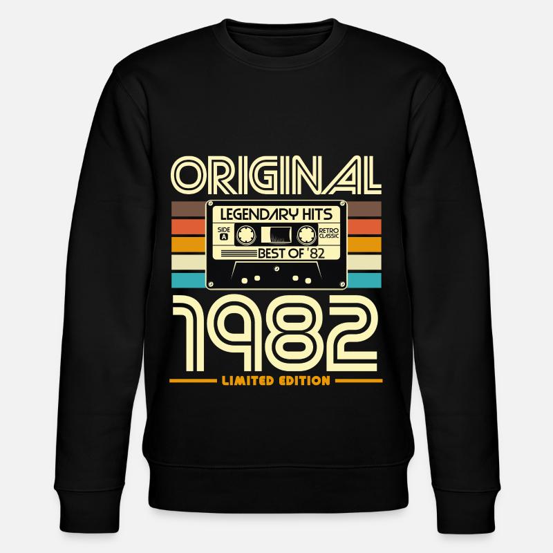 Original-Retro-Kassette von 1982 - Stanley/Stella Unisex Bio-Sweatshirt CHANGER  - Schwarz