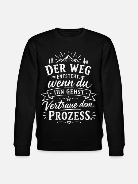 Weg entsteht, wenn du gehst - Stanley/Stella Unisex Bio-Sweatshirt CHANGER  - Schwarz
