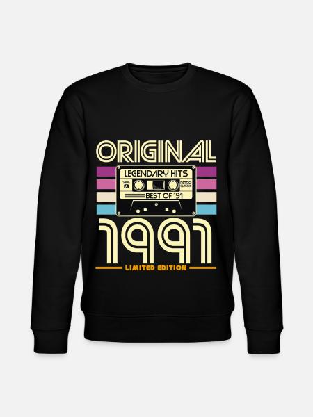 1991 Retro Legend Kassette - Stanley/Stella Unisex Bio-Sweatshirt CHANGER  - Schwarz