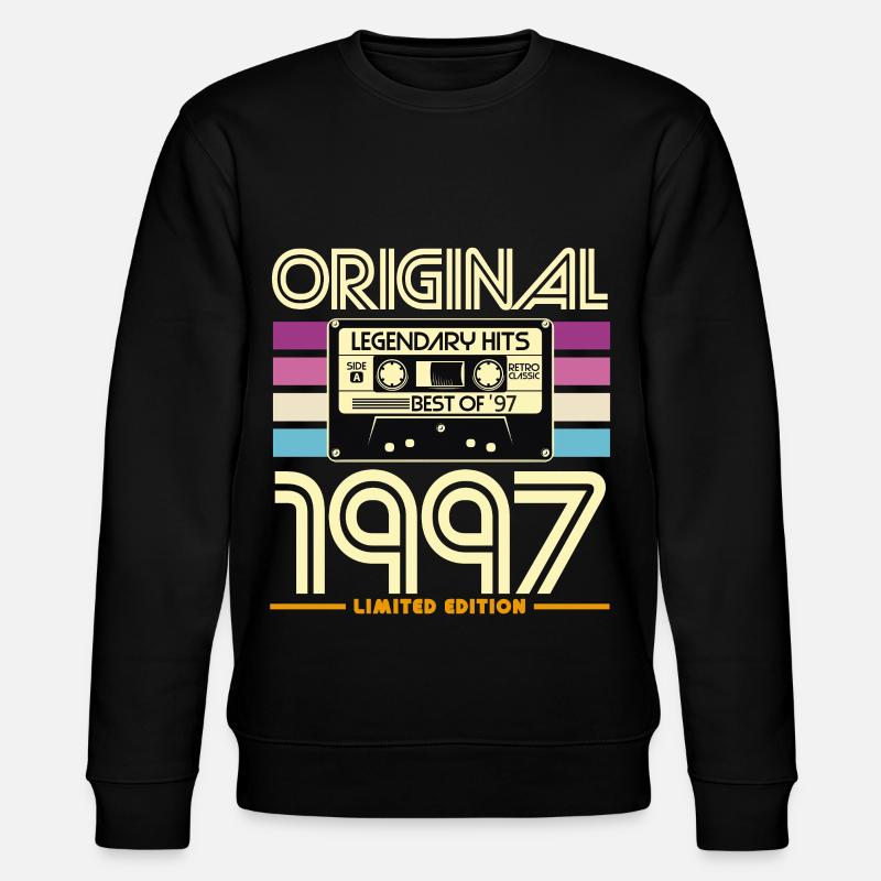 Originalkassette Retro von 1997 - Stanley/Stella Unisex Bio-Sweatshirt CHANGER  - Schwarz