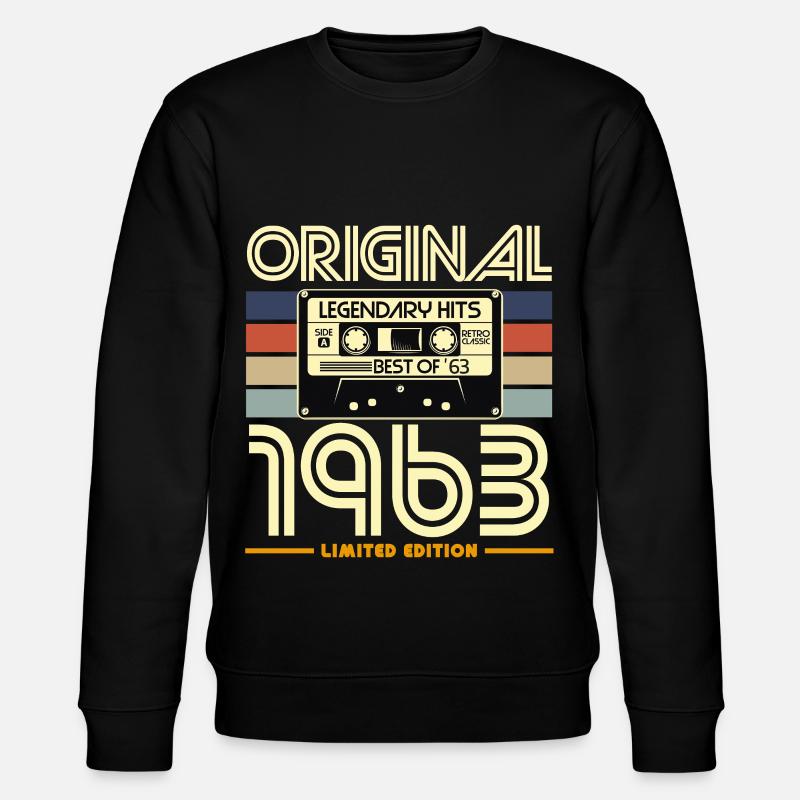 Original 1963 Retro Cassette - Stanley/Stella CHANGER Unisex Organic Sweatshirt - black
