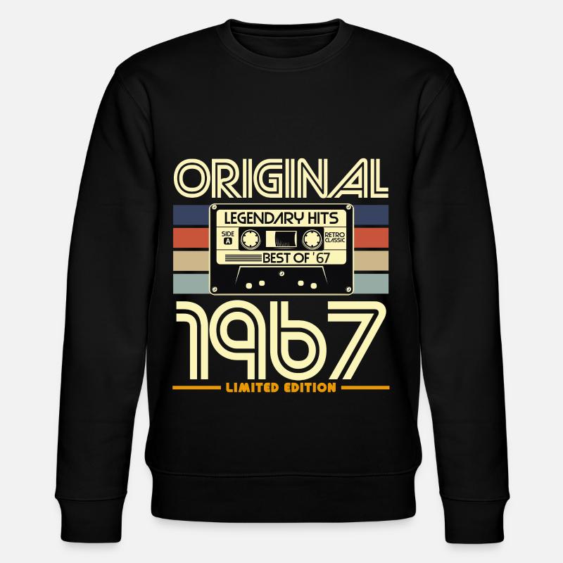 Original 1967 Cassette Retro Edition - Stanley/Stella CHANGER Unisex Organic Sweatshirt - black