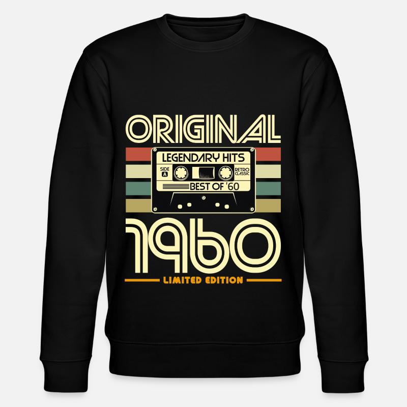 Original 1960's Retro Cassette - Stanley/Stella CHANGER Unisex Organic Sweatshirt - black