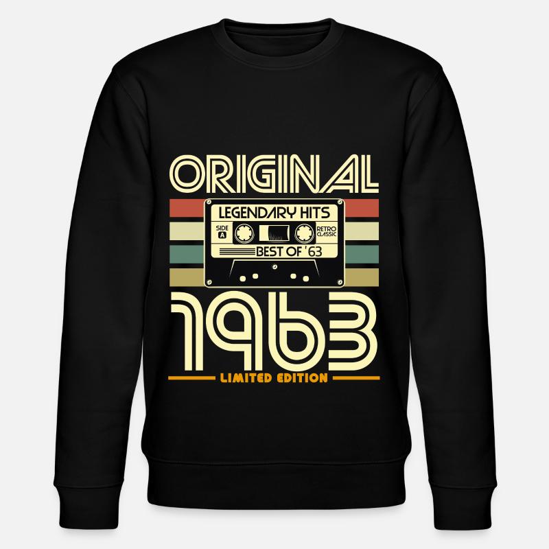 Cassette Retro 1963 Original - Stanley/Stella CHANGER Unisex Organic Sweatshirt - black