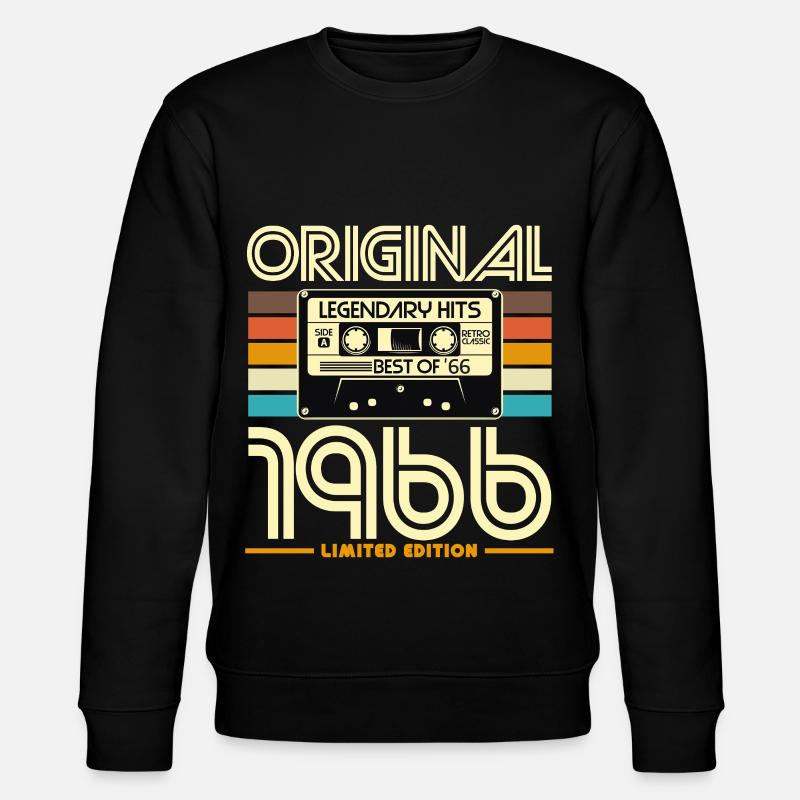 1966 Retro Legends Cassette - Stanley/Stella CHANGER Unisex Organic Sweatshirt - black