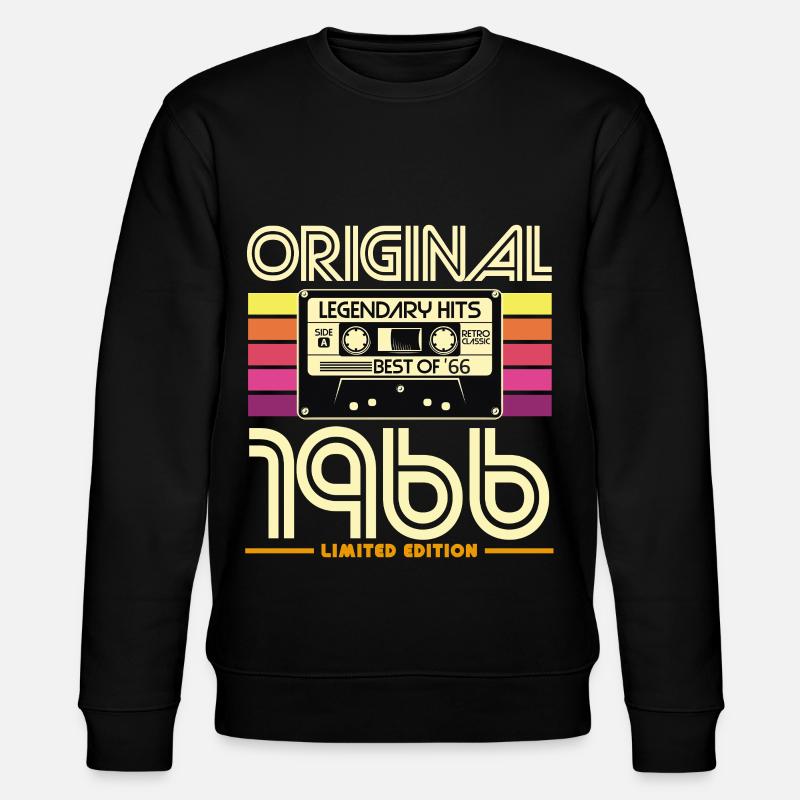 Original 1966 Cassette Retro - Stanley/Stella CHANGER Unisex Organic Sweatshirt - black