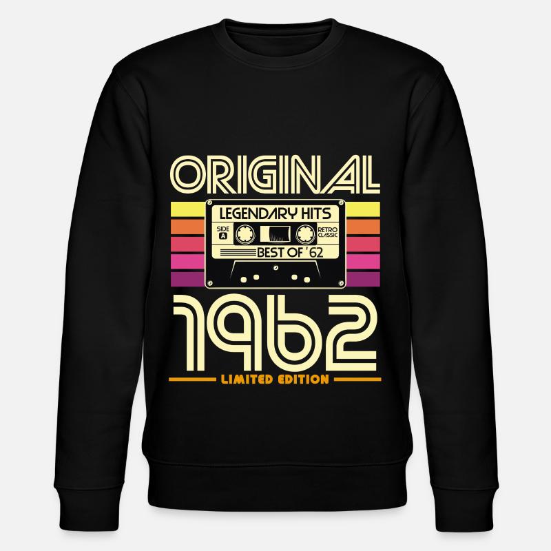 Original 1962 Cassette Retro - Stanley/Stella CHANGER Unisex Organic Sweatshirt - black